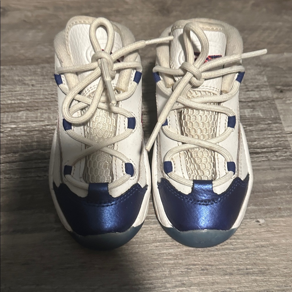 White and Blue Kids' Sneakers - Reebok